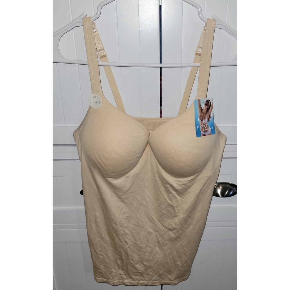 Modern Movement Cabernet Push-Up Camisole Nude Modal Shaper Tank XL Y82CN334 NWT